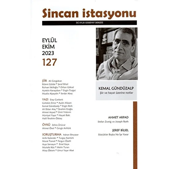 Sincan İstasyonu 127. Sayı Çıktı Sincan İstasyonu, Eylül-Ekim sayısı, kitabevlerinin dergi raflarında yerini aldı. Dergimizin sizlere daha hızlı ulaşmasını isterseniz abone olabilirsiniz.